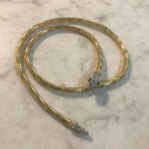 3 for $20!! NWT Gold & Crystal Snake necklace